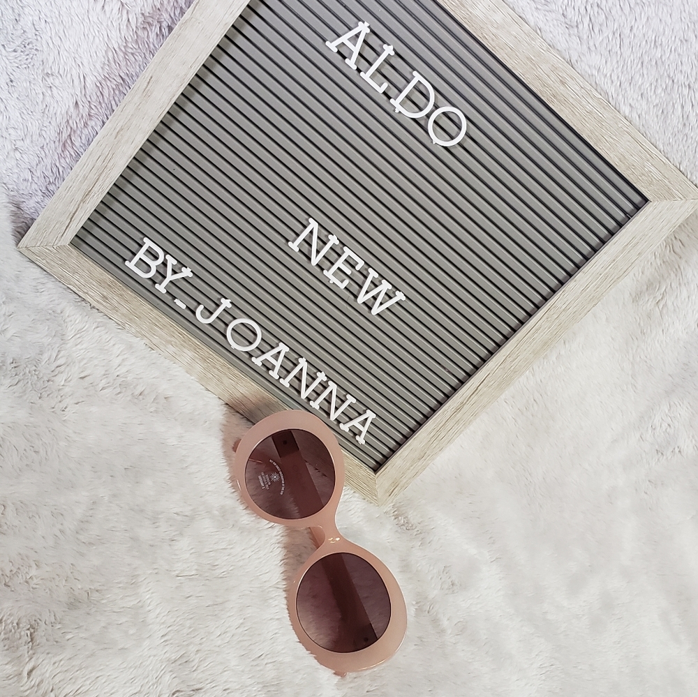 Aldo pink and gold round sunglasses - Picture 2 of 4